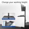 ACT Mobile Workstation for a single monitor with CPU mount keyboard and mouse tray Black AC8374