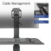 ACT Mobile Workstation for a single monitor with CPU mount keyboard and mouse tray Black AC8374