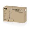 ACT Mobile Workstation for a single monitor with CPU mount keyboard and mouse tray Black AC8374