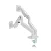 Gembird Desk mounted adjustable double monitor arm 17"-32" White MA-DA2-06-W