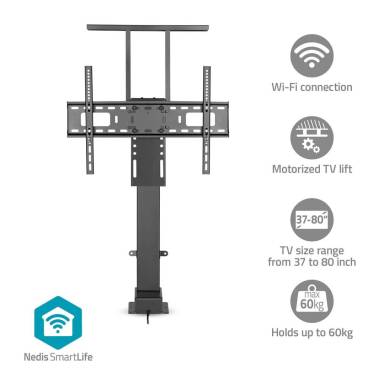 Nedis SmartLife Motorized TV Lift 37-80" Black TVSM5840BK Nedis SmartLife Motorized TV Lift 37-80" Black TVSM5840BK