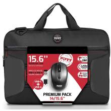 Port Designs PC Bag + Wireless Mouse 15,6" Black 501873 Port Designs PC Bag + Wireless Mouse 15,6" Black 501873