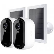 Arlo Essential (Gen.2) Bundle 2K Outdoor Security Camera (2 Camera Kit) + (2 Essential Solar Panel Charger) White VMK3250-100EUS