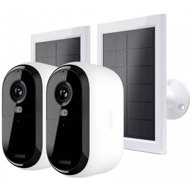 Arlo Essential (Gen.2) Bundle 2K Outdoor Security Camera (2 Camera Kit) + (2 Essential Solar Panel Charger) White VMK3250-100EUS Arlo Essential (Gen.2) Bundle 2K Outdoor Security Camera (2 Camera Kit) + (2 Essential Solar Panel Charger) White VMK3250-100EUS
