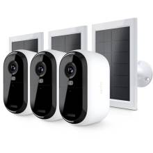Arlo Essential (Gen.2) Bundle 2K Outdoor Security Camera (3 Camera Kit) + (3 Essential Solar Panel Charger) White VMK3350-100EUS