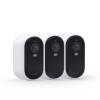 Arlo Essential (Gen.2) Bundle 2K Outdoor Security Camera (3 Camera Kit) + (3 Essential Solar Panel Charger) White VMK3350-100EUS