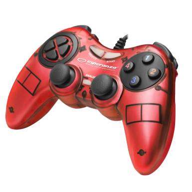Esperanza Fighter USB Gamepad Red EGG105R Esperanza Fighter USB Gamepad Red EGG105R