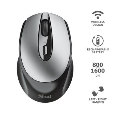 Trust Zaya Rechargeable Wireless mouse Black 23809 Trust Zaya Rechargeable Wireless mouse Black 23809