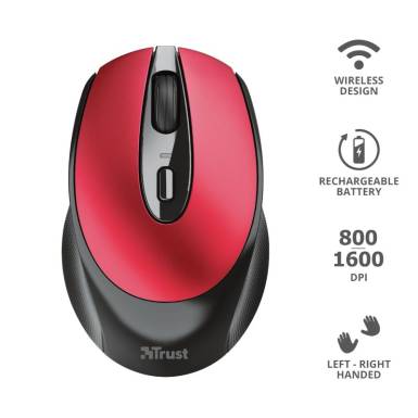 Trust Zaya Rechargeable Wireless mouse Red 24019 Trust Zaya Rechargeable Wireless mouse Red 24019