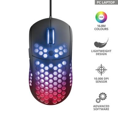 Trust GXT 960 Graphin Ultra-lightweight Gaming mouse Black 23758 Trust GXT 960 Graphin Ultra-lightweight Gaming mouse Black 23758