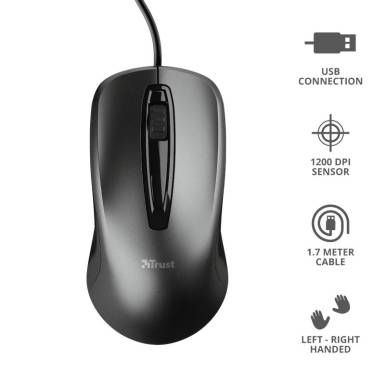 Trust Carve USB mouse Black 23733 Trust Carve USB mouse Black 23733