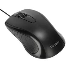 Targus Full-Size Optical Antimicrobial Wired Mouse Black AMU81AMGL Targus Full-Size Optical Antimicrobial Wired Mouse Black AMU81AMGL