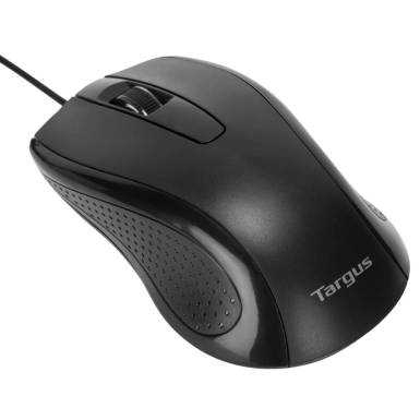 Targus Full-Size Optical Antimicrobial Wired Mouse Black AMU81AMGL Targus Full-Size Optical Antimicrobial Wired Mouse Black AMU81AMGL