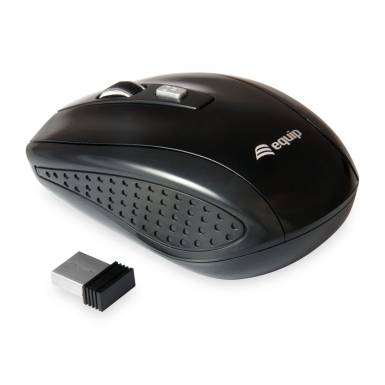 EQuip Optical Wireless 4-Button Travel Mouse Black 245104 EQuip Optical Wireless 4-Button Travel Mouse Black 245104