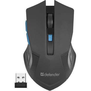 Defender RF Accura MM-275 Wireless Mouse Black/Blue DEF52275 Defender RF Accura MM-275 Wireless Mouse Black/Blue DEF52275