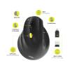 Port Designs Left-hand 2.4 GHz Bluetooth rechargeable Ergo Mouse Black 910008