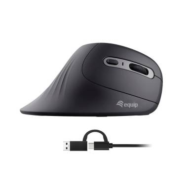 EQuip Vertical Ergonomic Wired Mouse Black 245119 EQuip Vertical Ergonomic Wired Mouse Black 245119