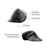 EQuip Vertical Ergonomic Wired Mouse Black 245119