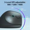 EQuip Ergonomic Dual Mode Wireless Mouse Black 245120