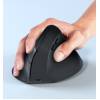 EQuip Ergonomic Dual Mode Wireless Mouse Black 245120