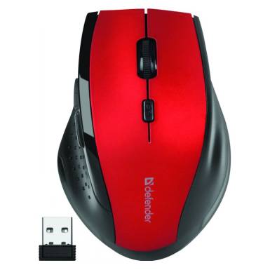Defender MM-365 Wireless Mouse Black/Red DEF52367 Defender MM-365 Wireless Mouse Black/Red DEF52367