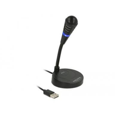 DeLock USB Microphone with base and Touch-Mute Button 65868 DeLock USB Microphone with base and Touch-Mute Button 65868