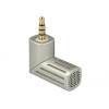 DeLock Condenser Microphone Uni-Directional for Smartphone / Tablet 3.5 mm 4 Pin Stereo Jack 90&deg; angleable Silver 65893