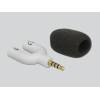 DeLock Condenser Microphone Uni-Directional for Smartphone / Tablet 3.5 mm 4 Pin Stereo Jack 90&deg; angleable Silver 65893