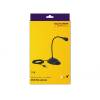 DeLock USB Gooseneck Microphone with base and mute + on / off button Black 65871