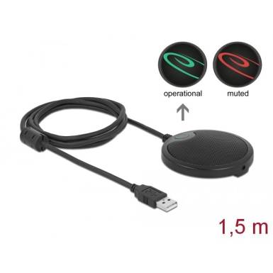 DeLock USB Condenser Microphone Omnidirectional for Conferences 20672 DeLock USB Condenser Microphone Omnidirectional for Conferences 20672