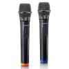 Lenco MCW-020BK Set of 2 wireless microphones with portable battery powered receiver Black MCW-020BK