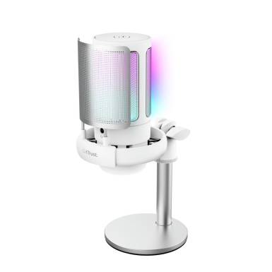 Trust GXT238W Auron Illuminated USB Gaming Microphone White/Grey 26082 Trust GXT238W Auron Illuminated USB Gaming Microphone White/Grey 26082