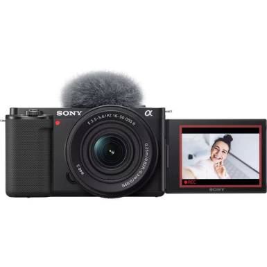 Sony ZV-E10 v&aacute;z Black + 16-50mm f/3.5-5.6 II objekt&iacute;v KIT ZVE10KB.CEC