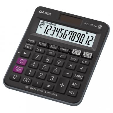 Casio MJ-120D Plus Asztali számológép Black MJ 120 D PLUS Casio MJ-120D Plus Asztali számológép Black MJ 120 D PLUS