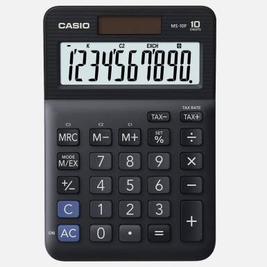 Casio MS-10F Asztali számológép Black MS-10F Casio MS-10F Asztali számológép Black MS-10F