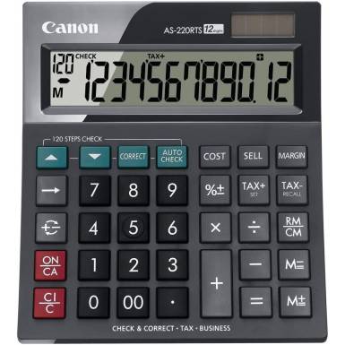 Canon AS-220RTS asztali számológép Black 4898B001AB Canon AS-220RTS asztali számológép Black 4898B001AB