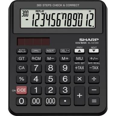 Sharp EL-CC12D Asztali számológép Black EL-CC12D Sharp EL-CC12D Asztali számológép Black EL-CC12D