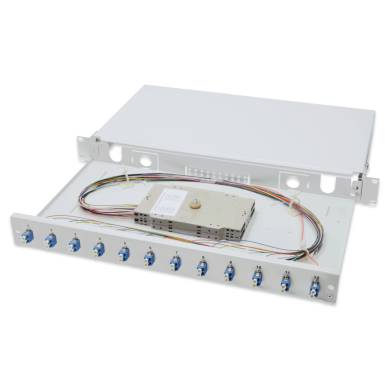 Digitus FO splice box, 1U, equipped, 12x LC DX, OS2 DN-96331/9 Digitus FO splice box, 1U, equipped, 12x LC DX, OS2 DN-96331/9