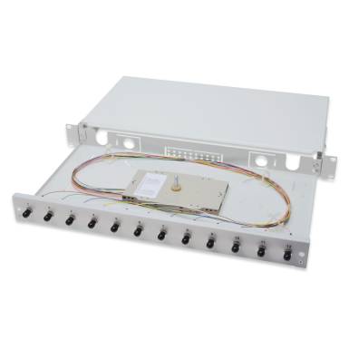 Digitus FO splice box, 1U, equipped, 12x SC DX, OM3 DN-96321/3