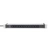 Digitus Socket strip with aluminum profile 12-way 2m cable safety plug Black DN-95426
