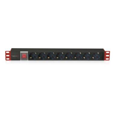TECHLY PDU for 19" Rack 8 Schuko sockets with switch 1HE 100488 TECHLY PDU for 19" Rack 8 Schuko sockets with switch 1HE 100488