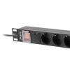 Lanberg 19" PDU/elosztósor 1U 16A 2m 8x Schuko aljzat PDU-08F-0200-BK