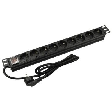 Nestron 19" elosztósáv (PDU) kapcsolóval; 9 Shuko csatlakozó NRPD-SH-109 Nestron 19" elosztósáv (PDU) kapcsolóval; 9 Shuko csatlakozó NRPD-SH-109