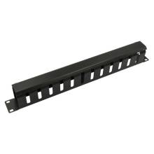 Nestron 19" k&aacute;bel rendező panel; 1U; v&iacute;zszintes; fed&eacute;llel; f&eacute;m NRCM-LI-1M