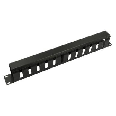 Nestron 19" kábel rendező panel; 1U; vízszintes; fedéllel; fém NRCM-LI-1M Nestron 19" kábel rendező panel; 1U; vízszintes; fedéllel; fém NRCM-LI-1M