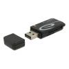 DeLock Mini USB 2.0 with SD and Micro SD Slot Card Reader Black 91602