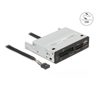 DeLock 3,5 USB 2.0 5 Slot + 1 x USB 2.0 Typ-A Card Reader Black 91708 DeLock 3,5 USB 2.0 5 Slot + 1 x USB 2.0 Typ-A Card Reader Black 91708