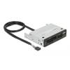 DeLock 3,5 USB 2.0 5 Slot + 1 x USB 2.0 Typ-A Card Reader Black 91708