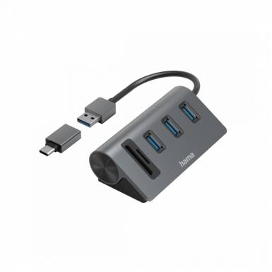Hama USB 3.2 GEN1 HUB 3xUSB/SD/microSD USB HUB + Type-C OTG adapter 00200140