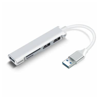 BlackBird USB 3.0 multiport hub 5in1 3xUSB3.0, SD, TF, Silver BH1472 BlackBird USB 3.0 multiport hub 5in1 3xUSB3.0, SD, TF, Silver BH1472